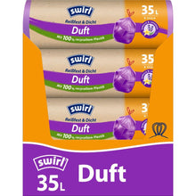 Lade das Bild in den Galerie-Viewer, Swirl Duft-Müllbeutel Vanille Lavendel 35 l Reißfest &amp; Dicht | Rolle (9 Beutel)
