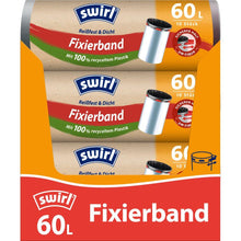 Lade das Bild in den Galerie-Viewer, Swirl Fixierband-Müllbeutel 60 l Reißfest &amp; Dicht | Rolle (10 Beutel)
