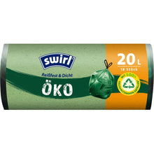 Lade das Bild in den Galerie-Viewer, Swirl Öko-Müllbeutel mit Zugband 20 l Reißfest &amp; Dicht | Rolle (18 Beutel)
