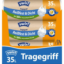Lade das Bild in den Galerie-Viewer, Swirl Tragegriff-Müllbeutel 35 l Reißfest &amp; Dicht | Rolle (15 Beutel)
