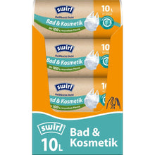 Lade das Bild in den Galerie-Viewer, Swirl Tragegriff-Müllbeutel Bad- &amp; Kosmetik 10 l Reißfest &amp; Dicht | Rolle (37 Beutel)
