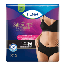 Lade das Bild in den Galerie-Viewer, TENA Silhouette Plus Black Inkontinenzslips Gr. M | Packung (12 Stück)
