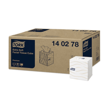 Lade das Bild in den Galerie-Viewer, Tork 140278 Tork extra weiche Kosmetiktücher im Spenderwürfel | Karton (30 Packungen)
