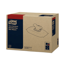 Lade das Bild in den Galerie-Viewer, Tork 193600 feuchte Desinfektionstücher für Oberflächen Premium W20 | Karton (12 Packungen)
