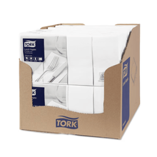 Lade das Bild in den Galerie-Viewer, Tork 477402 Lunchservietten Weiß 1/8-Falz 2-lagig | Karton (10 Packungen)
