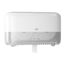 Lade das Bild in den Galerie-Viewer, Tork 558040 Doppelrollenspender für hülsenloses Midi Toilettenpapier Elevation T7 | Packung (1 Stück)
