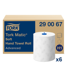Lade das Bild in den Galerie-Viewer, Tork Matic® 290067 weiches Rollenhandtuch Advanced H1 2-lagig | Karton (6 Rollen)
