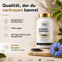 Lade das Bild in den Galerie-Viewer, Bio Schwarzkümmelöl Kapseln
