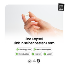 Lade das Bild in den Galerie-Viewer, Zinc Bisglycinate 30mg - High Bioavailability - 60 Capsules
