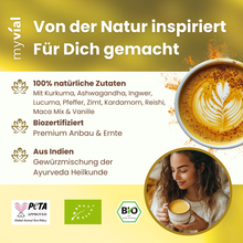 Lade das Bild in den Galerie-Viewer, Bio Goldene Milch Latte mit 10 ayurvedischen Superfoods
