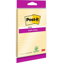 Lade das Bild in den Galerie-Viewer, Post-it® Super Sticky Notes im Großformat, Liniert, 102 mm x 152 mm, 45 Blatt/Block, 100% PEFC
