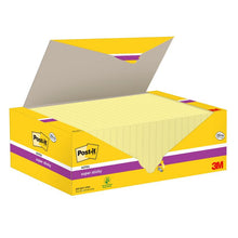 Lade das Bild in den Galerie-Viewer, Post-it® Super Sticky Notes, Gelb, 76 mm x 127 mm, 90 Blatt/Block, 24 Blöcke/Packung, Kartonverpackung, 100% PEFC, SGSCH-PEFC-COC-110078 | Packung (1 Stück)
