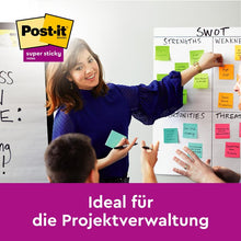 Lade das Bild in den Galerie-Viewer, Post-it® Super Sticky Z-Notes, Boost Collection, 76 mm x 76 mm, 90 Blatt/Block, 100% PEFC
