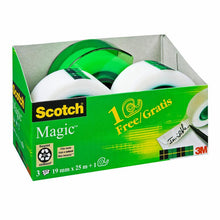 Lade das Bild in den Galerie-Viewer, Scotch® Magic™ Unsichtbares Klebeband, 3 Rollen, 19 mm x 25 m + 1 Handabroller GRATIS | Packung (1 Stück)

