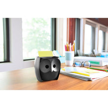 Lade das Bild in den Galerie-Viewer, Post-it® Z-Notes Dispenser, Eule, Schwarz + Post-it® Super Sticky Z-Notes,  45 Blatt/Block, 2 Blöcke/Packung | Packung (1 Stück)
