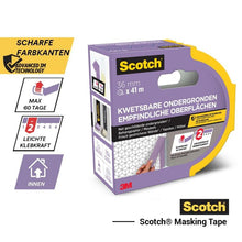Lade das Bild in den Galerie-Viewer, Scotch® Malerabdeckband für empfindliche Oberflächen, 24 mm x 41 m, 1 Rolle/Packung, 100% PEFC SGSCH-PEFC-COC-110078 | Packung (1 Rolle)
