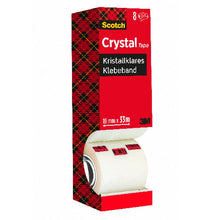 Lade das Bild in den Galerie-Viewer, Scotch® Crystal Klebeband, transparent, Vorteilspack, 8 Rollen, 19 mm x 33 m | Packung (1 Stück)
