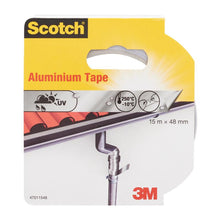Lade das Bild in den Galerie-Viewer, Scotch® Aluminium-Klebeband 47011548, 48 mm x 15 m, Silber, 1 Rolle Aluminium-Klebeband | Packung (1 Rolle)
