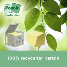 Lade das Bild in den Galerie-Viewer, Post-it® Recycling Z-Notes, 76 mm x 76 mm, 100 Blatt/Block, 100% PEFC
