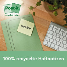 Lade das Bild in den Galerie-Viewer, Post-it® Recycling Z-Notes, 76 mm x 76 mm, 100 Blatt/Block, 100% PEFC
