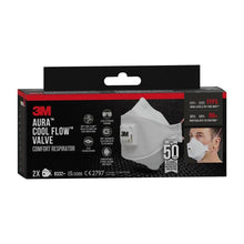 Lade das Bild in den Galerie-Viewer, 3M™ Aura™ Comfort Cool Flow™ Partikelmaske 9332+, FFP3, mit Ventil
