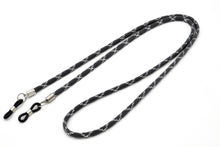 Lade das Bild in den Galerie-Viewer, Brillenband 3,8mm Grau Silber Glitter
