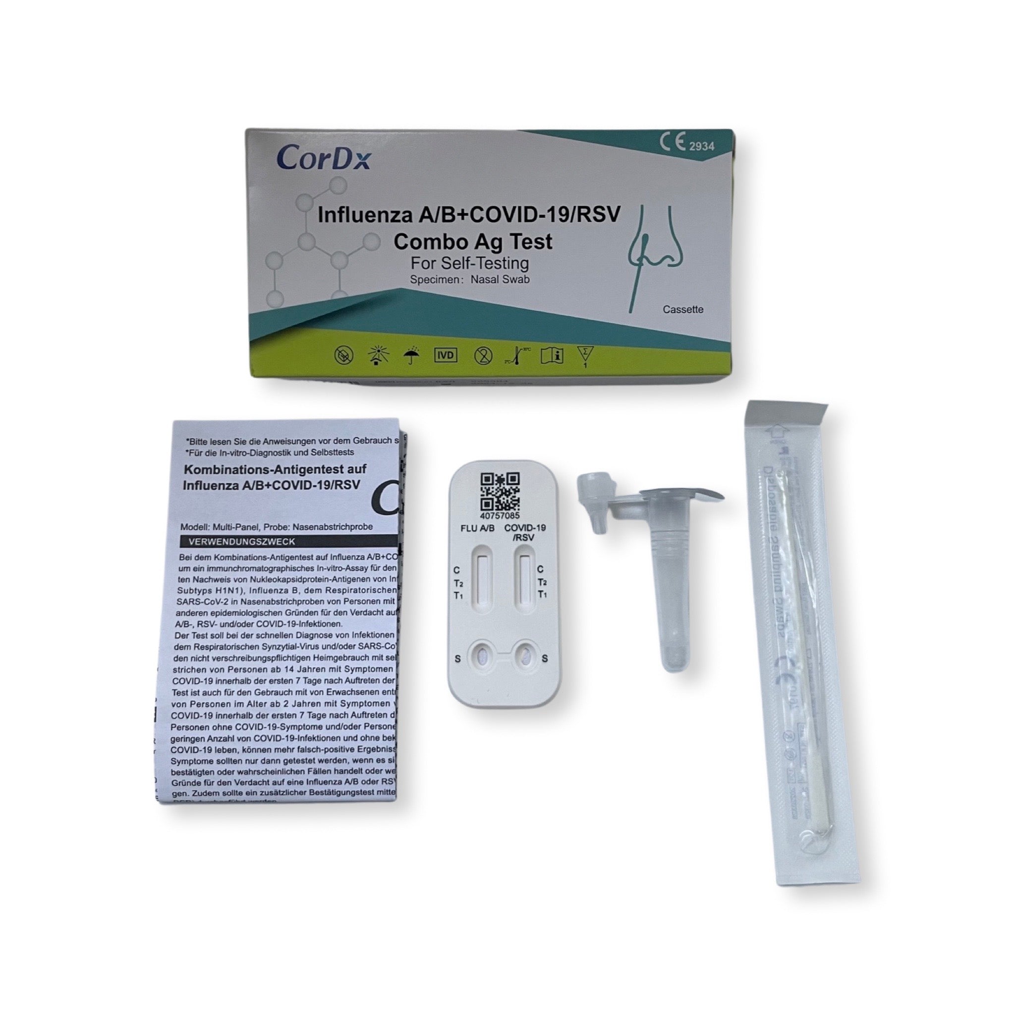 CorDx Influenza A/B+COVID-19/RSV Combo Ag Test